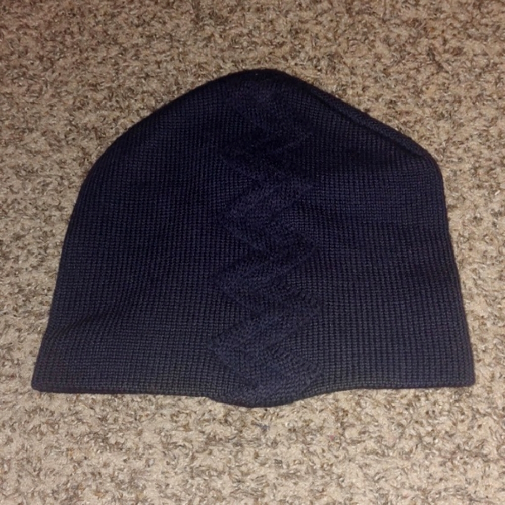 Vtg Pure Virgin Wool Skiing Beanie Winter Hat Ski Snowboarding